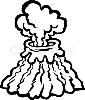 273x320 Volcano Icon Set Isolated On White Background. Vector Illustration