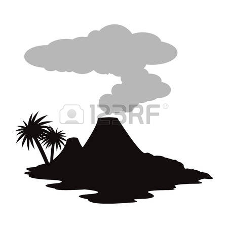 450x450 Volcano Clipart Silhouette