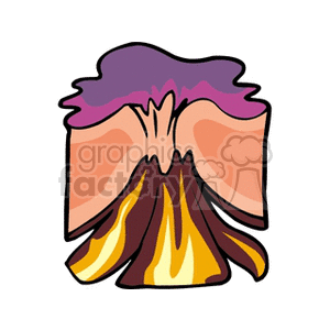 300x300 Royalty Free Volcano 152753 Vector Clip Art Image