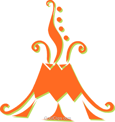 449x480 Volcanoes Royalty Free Vector Clip Art Illustration Vc031356