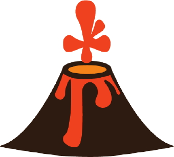 340x307 Clipart Volcano Biezumd