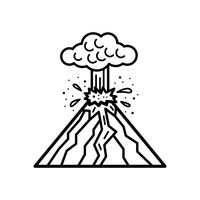 Volcano Clipart Black And White | Free download on ClipArtMag