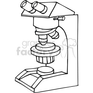 300x300 Royalty Free Black And White Outline Of A Magnifying Microscope