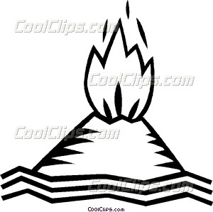 300x299 Volcano Vector Clip Art