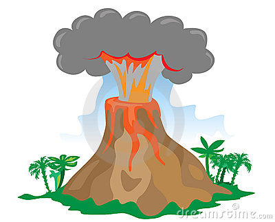 400x323 Volcano Clipart Comic