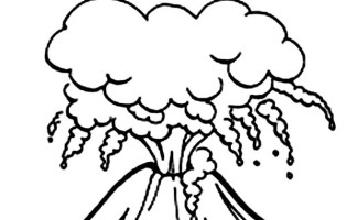 315x200 Volcano Coloring Pages