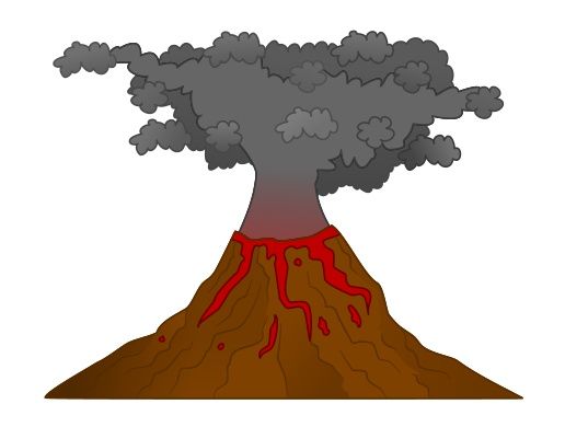 516x390 Drawn Volcano Animated