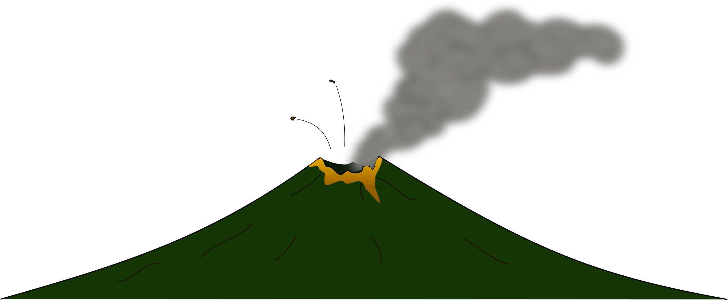 2400x989 Volcano Clipart Big