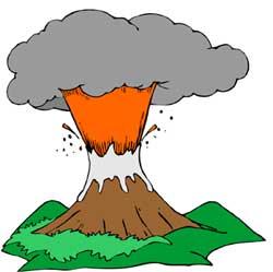 250x249 Active Volcano Clipart