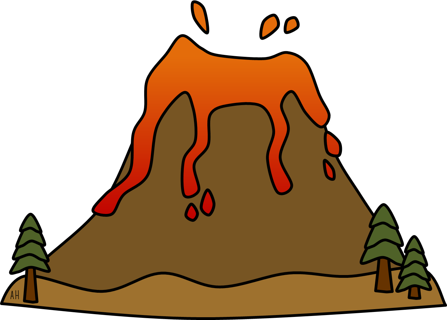 1442x1032 Volcano Clip Art Free Clipart Panda