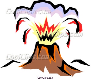 300x260 Volcanoes Vector Clip Art