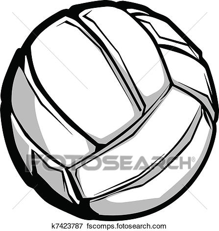 447x470 Clip Art Of Volleyball Vector Image K7423787