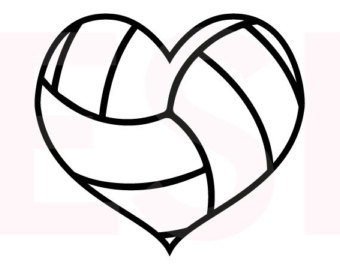 340x270 Volleyball Heart Clipart