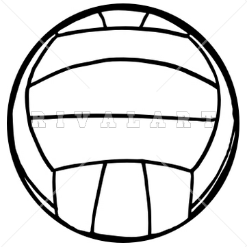 361x361 Volleyball Black And White Clipart 1918592