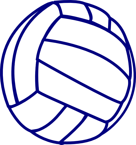 564x598 Blue Clipart Volleyball