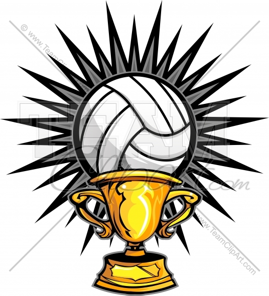 536x590 Trophy Clipart Volleyball