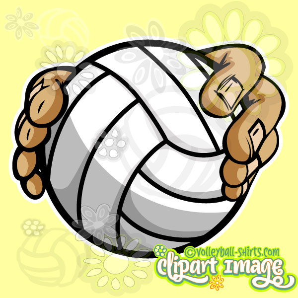 600x600 Volleyball Hands Cartoon