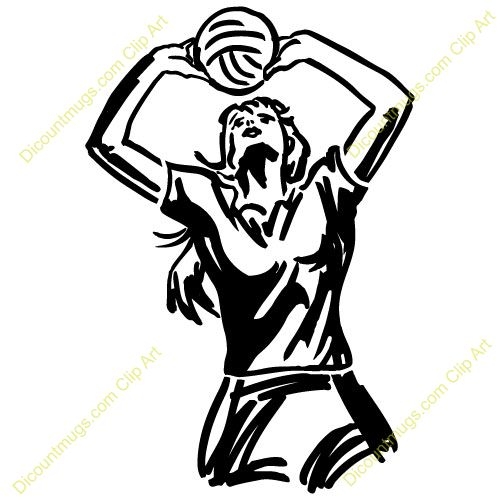 500x500 Volleyball Setter Clipart