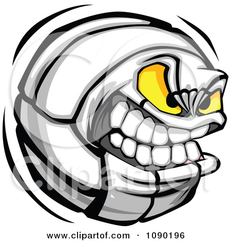 450x470 Clipart Aggressive Volleyball Character
