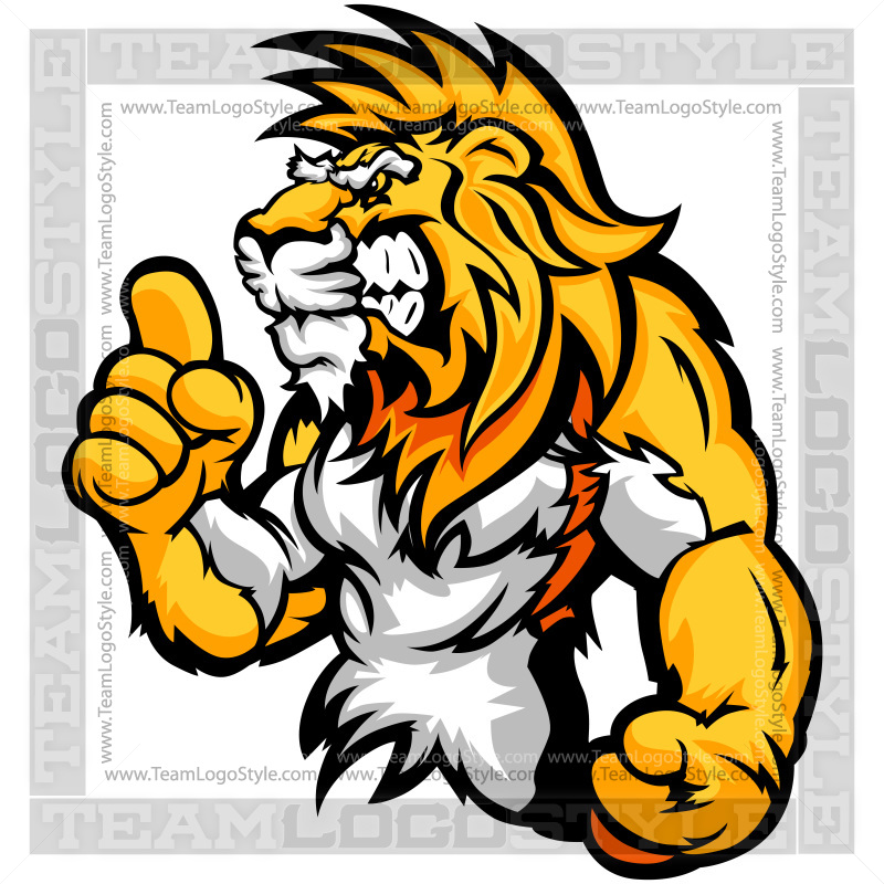 800x800 Lion Volleyball Clipart