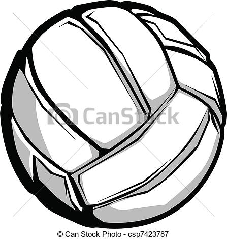 447x470 Volleyball Clip Art