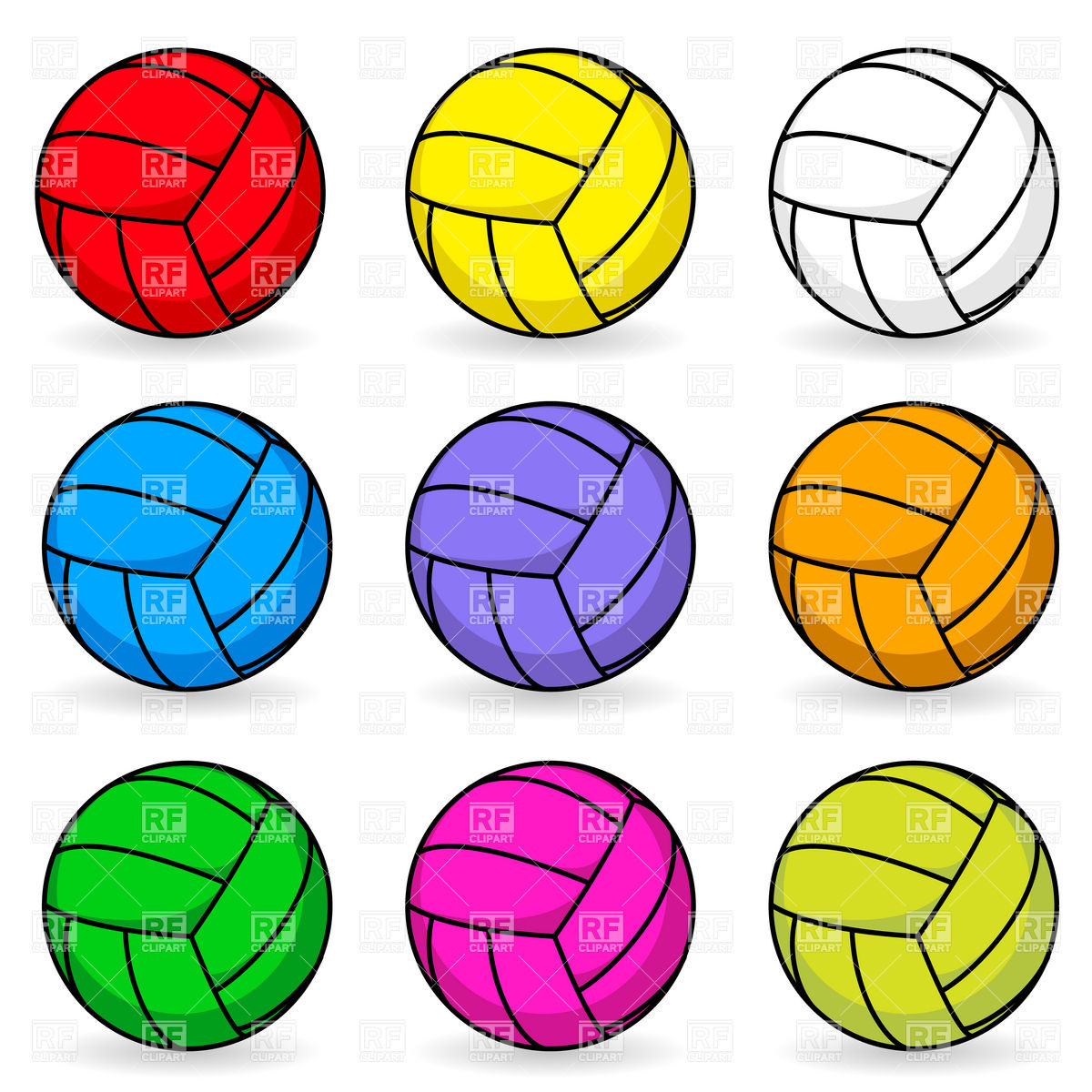 1200x1200 Volleyball Over The Net Against The Sky Royalty Free Vector Clip