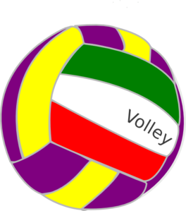 264x299 Colorful Volleyball Clip Art