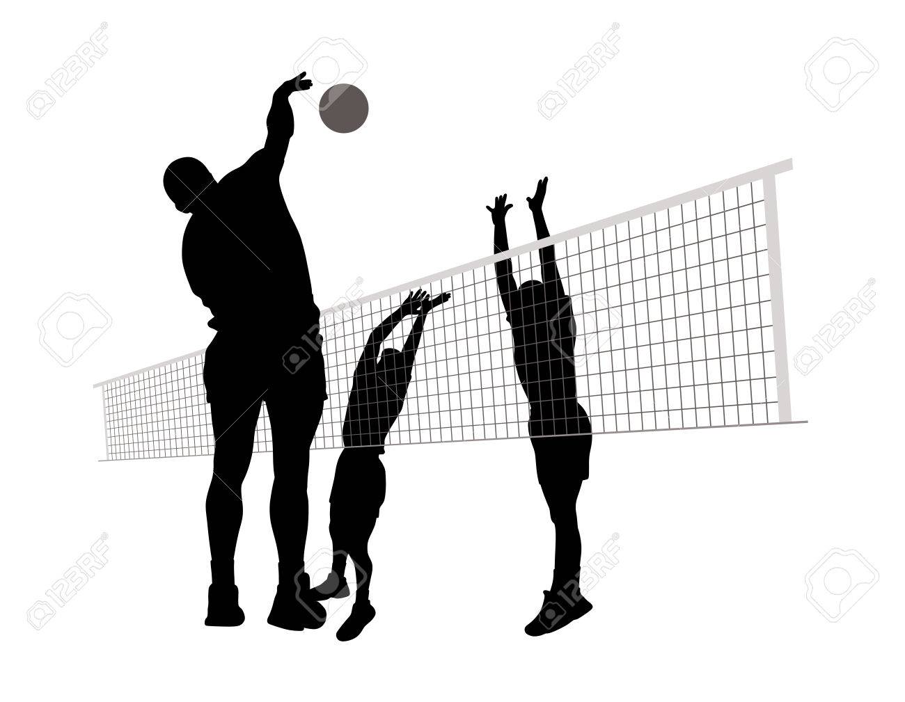 1300x1009 Men Playing Volleyball Royalty Free Cliparts, Vectors, And Stock