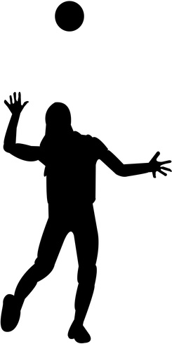 245x490 Volleyball Serve Clipart