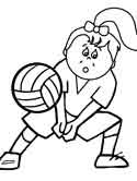 125x166 Volleyball Coloring Pages