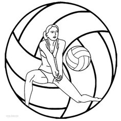 236x236 Volleyball Coloring Pages For Kids Printable Coloring Page