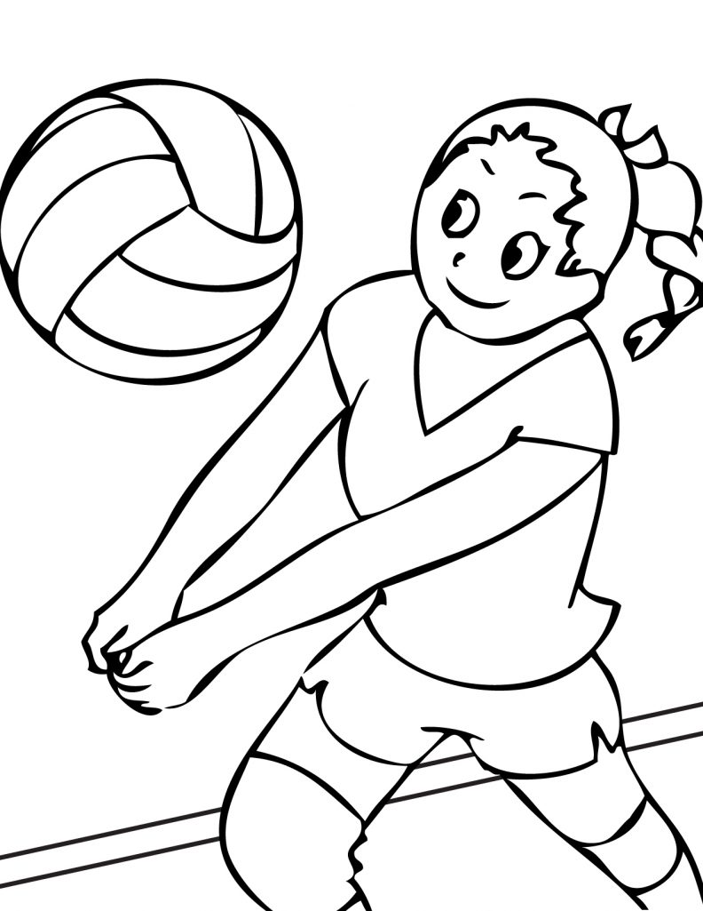 792x1025 Coloring Page Breathtaking Volleyball Coloring Pages Page