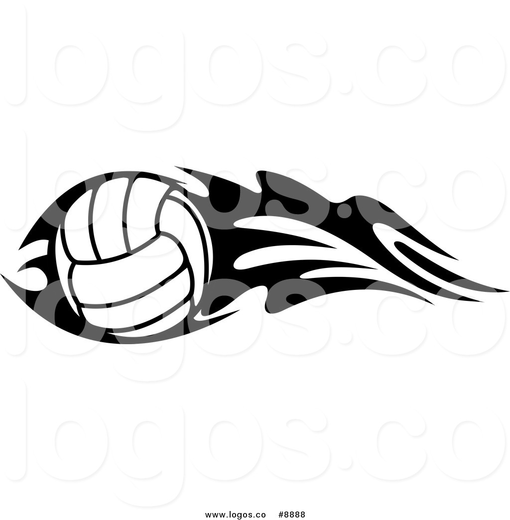 1024x1044 Royalty Free Clip Art Vector Logo Of A Black And White Volleyball