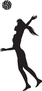 140x300 Girl Volleyball Spike Clipart Clipart Panda