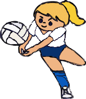 173x200 Volleyball Girls Clipart