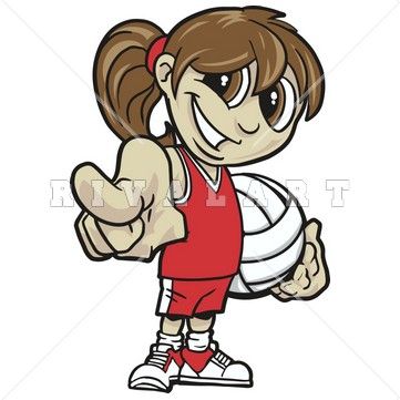 361x361 Volleyball Mascot Clipart