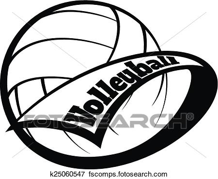 450x370 Clip Art Of Volleyball Pennant With Font K25060547