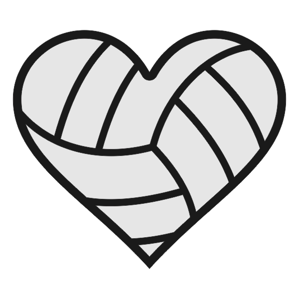600x600 Hearts Clipart Volleyball
