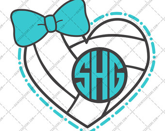 340x270 Volleyball Heart Svg Etsy