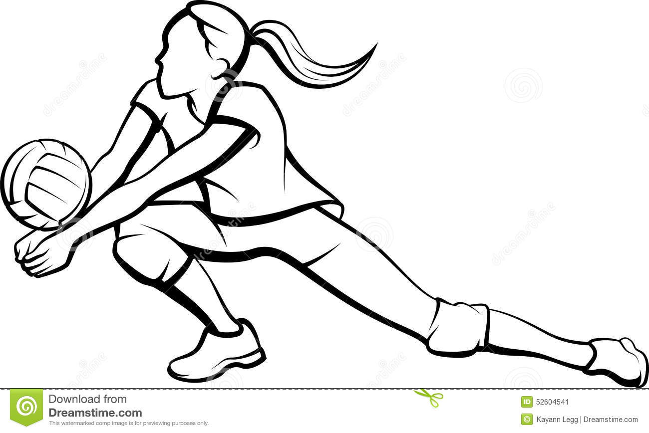 1300x868 Clipart Volleyball Players