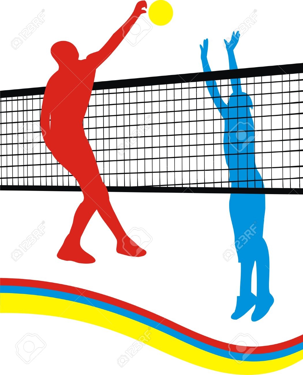 1050x1300 Volleyball Clipart Color