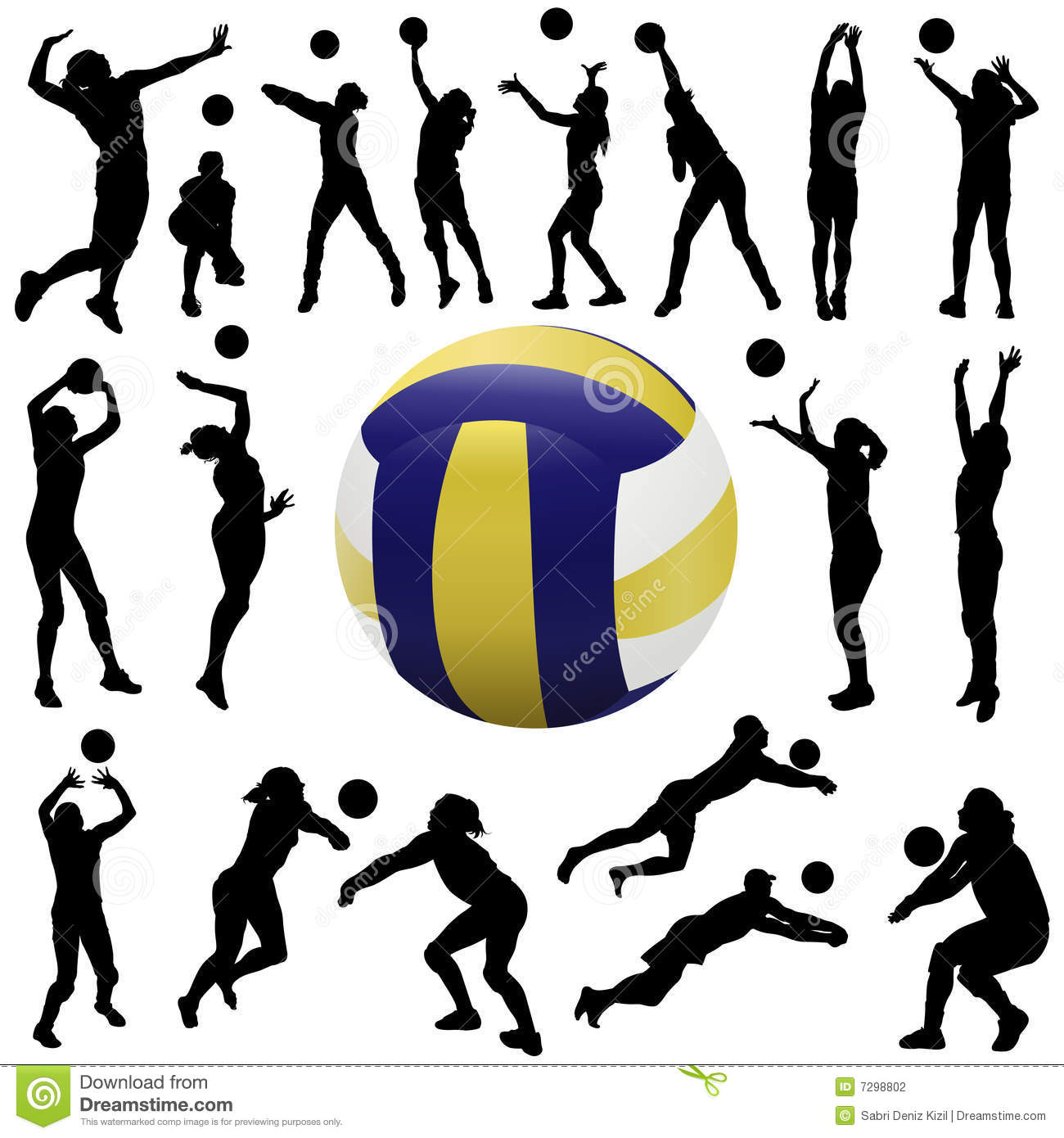1300x1390 Volleyball Girl Passing Clipart