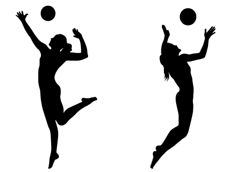 500x350 Free Volleyball Spike Clipart Image