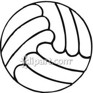 300x300 Volleyball In Black And White