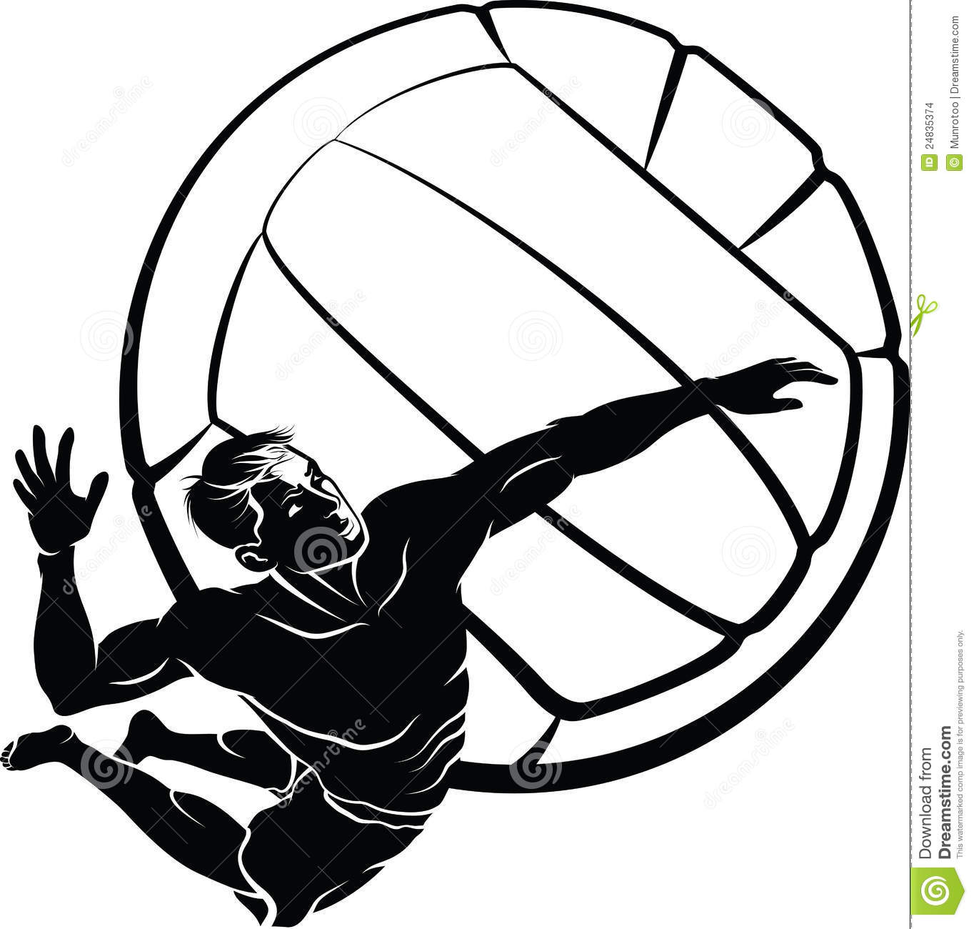 1364x1300 Volleyball Spike Clipart