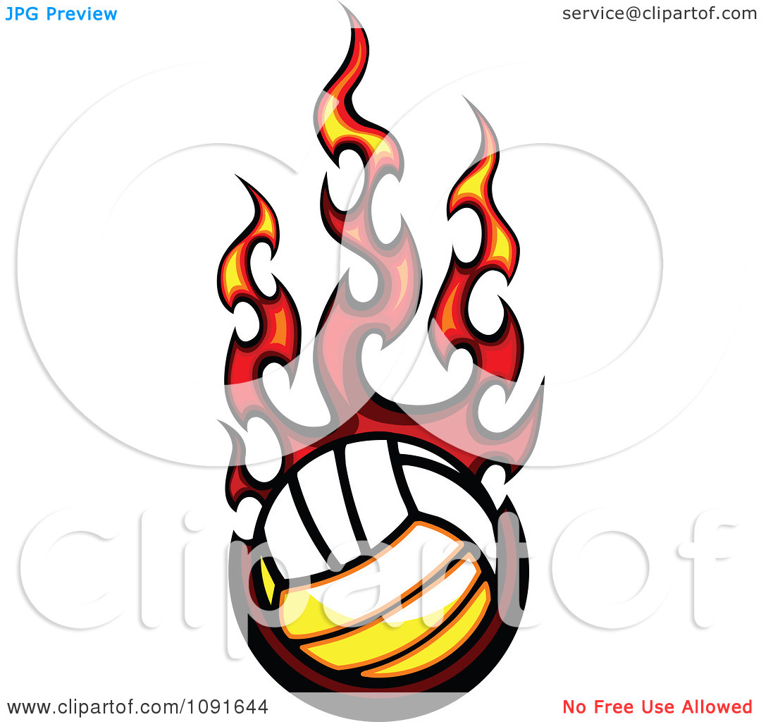 1080x1024 Volleyball On Fire Clipart Clipart Panda
