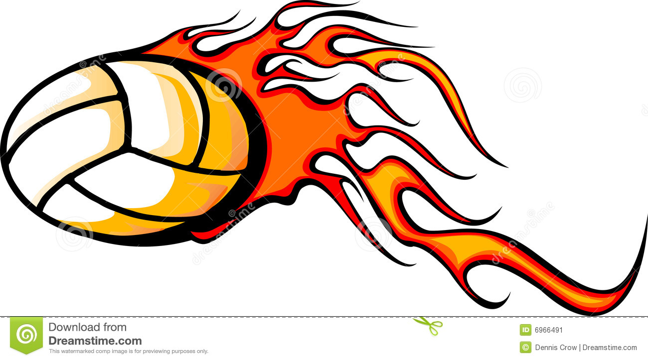 1300x725 Volleyball With Flames Clipart Amp Volleyball With Flames Clip Art
