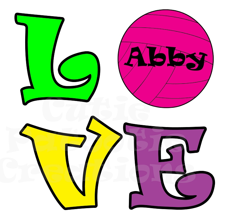 750x721 Girls Love Pink Volleyball Bat Mitzvah Logo