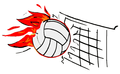 400x247 Clip Art Volleyball On Fire Clipart