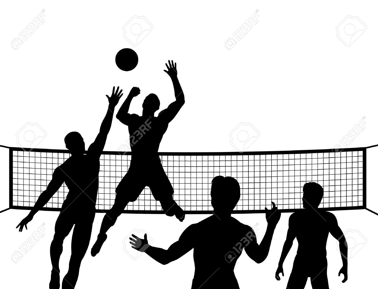 1300x994 Volleyball Match Clipart